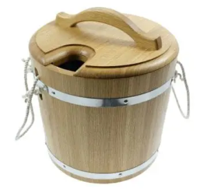 Запарник 20 л с нержавеющей вставкой с крышкой лак, КЕДР (ПРЕМИУМ)