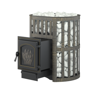 Печь для бани чугунная ЛЕГЕНДА КОВКА 22 дверца 271 (12 - 24 м.куб)