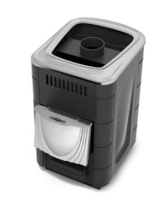 Печь для бани КОМПАКТ 2017, антрацит с укороченным топливным каналом CARBON