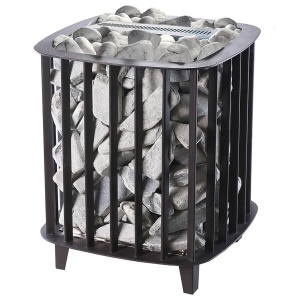 Электрокаменка ПРЕМЬЕРА РУСА паротермальная -  4,25 кВт (3 - 5 м.куб.) 380В напольная с пультом