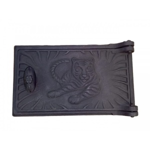 Дверца поддувальная ДП-2 Т К с рисунком крашеная ТИГР (ПР: 270 х 160 мм) БЛМЗ  (5)