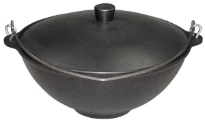 Казан чугунный  4л К-Д с ручкой с крышкой БЛМЗ  (1)