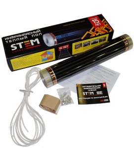 Комплект пола инфракрасного пленочного STEM STANDART 150  ширина 500 мм  9 м.кв (пол, мон.комп, про)