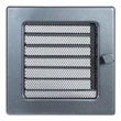 Решетка вентиляционная ГРАФИТ с жалюзи (170 х 170 мм) FIREWAY