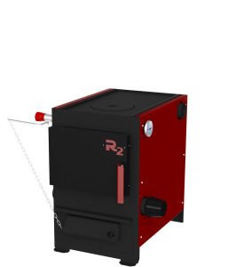 Котел отопительный R2  9 кВт с варочной плитой  топливо - дрова/уголь/эл.энергия