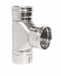 Тройник 90 градусов d = 130 мм ТИС (0,8 ММ) (430 СТАНДАРТ)