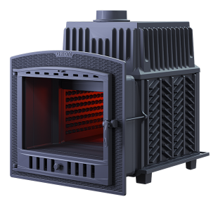 Печь-каменка чугунная ГРОМ 50П2  дверца ПАНОРАМА (50 м.куб)