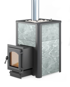 Печь-каменка  чугунная ЛЕГЕНДА 22 дверца 270  ТАЛЬКОХЛОРИТ (12 - 24 м.куб)