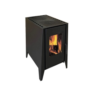 Печь-камин ДЕРЕВЕНЬКА две конфорки с возможностью установки теплообменника (РК- 193)