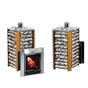 Печь-каменка ЕРМАК ПРЕМИУМ 20 СЕТКА INOX 304 5мм дверца ПАНОРАМА (12 - 20 м.куб)