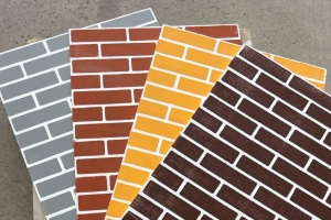 Плита огнеупорная армированная влагостойкая ОГНЕСТОП 9 х 600 х 1200  цвет декор кирпич шоколадный