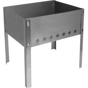 Жаровня-гриль круглая на подставке (дров., колёса,ручка) с чугунной решёткой d 450мм BOYSCOUT