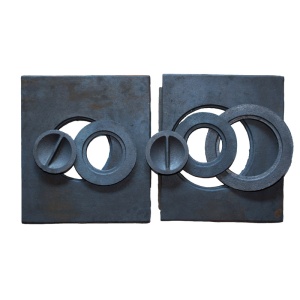 Плита ПС2-3 сборная с двумя конфорками  (ПР: 710 х 410 х 25 мм) 23 кг РУССКАЯ ПЕЧЬ