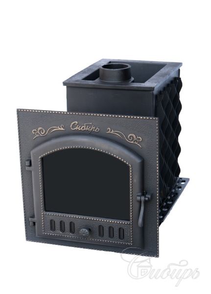 Печь-каменка СИБИРЬ-40 дверца ПАНОРАМА (700 х 700 мм)