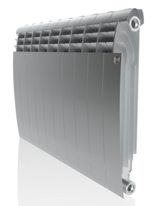 Радиатор биметаллический ROYAL THERMO BILINER BIANCO SILVER SATIN 500/80 -  8 секций